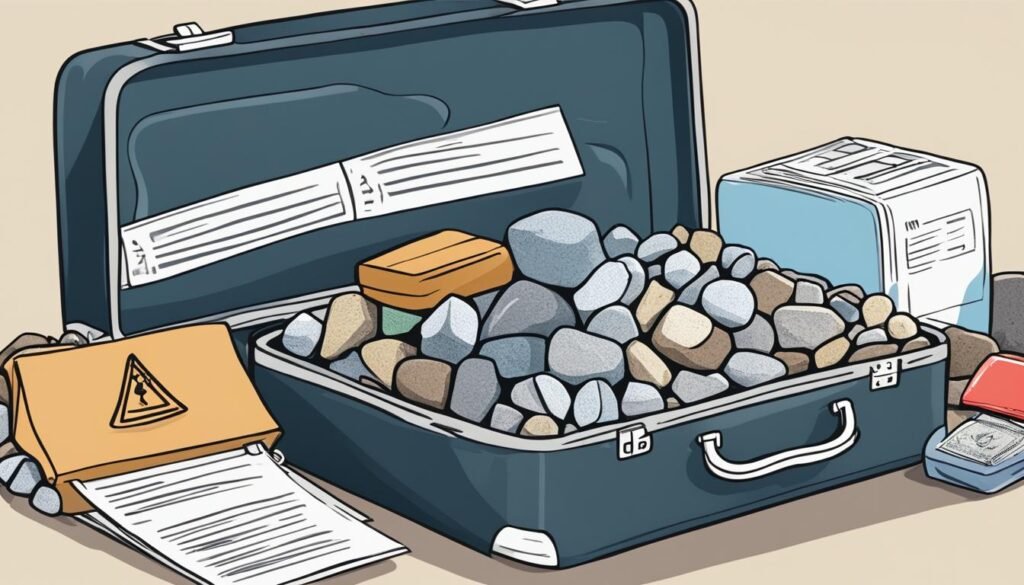 Packing Rocks for Air Travel