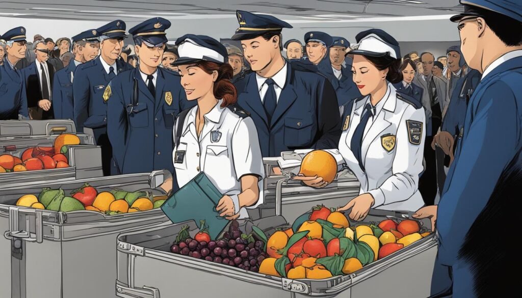 bringing fruit on a plane