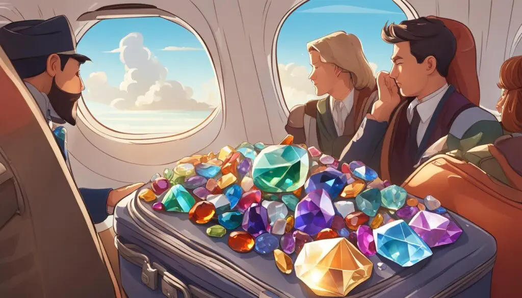 bringing gemstones on a plane