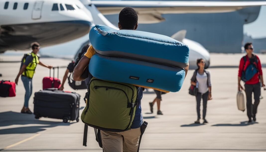 can you bring an air mattress on a plane