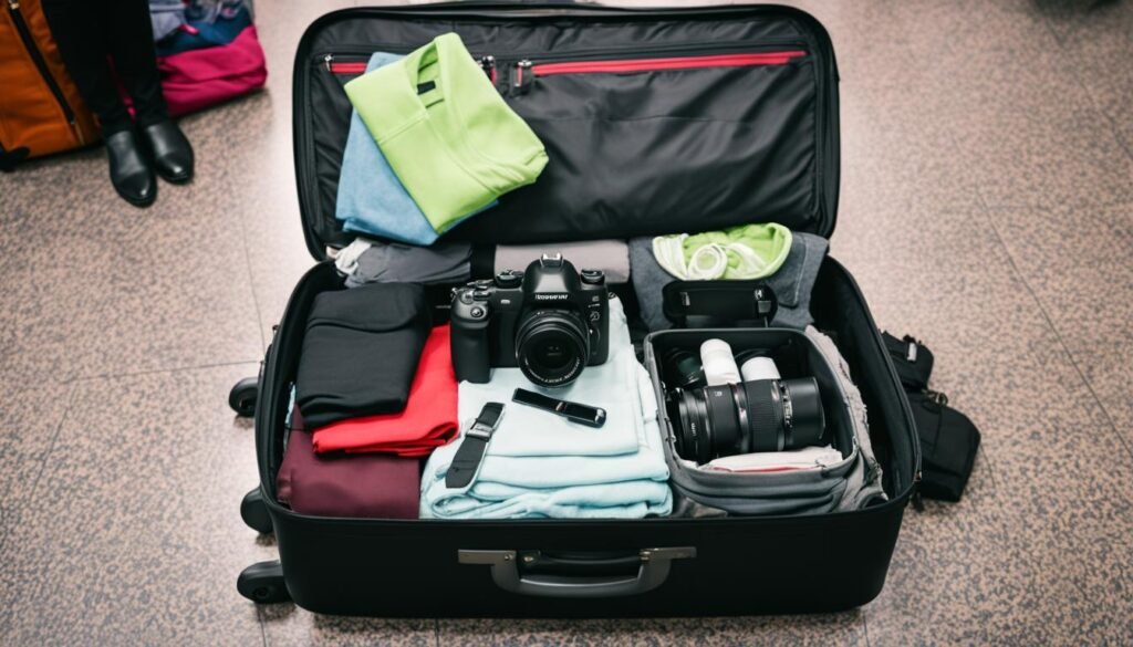 packing camera for air travel